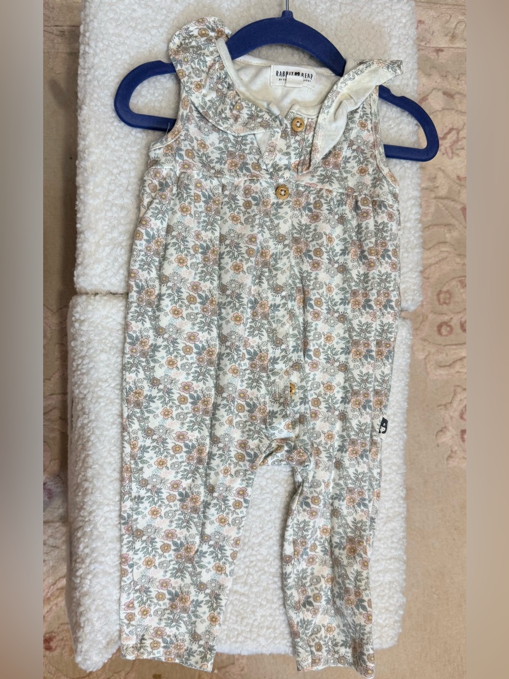 3 for $25 Floral-Print Cream Romper